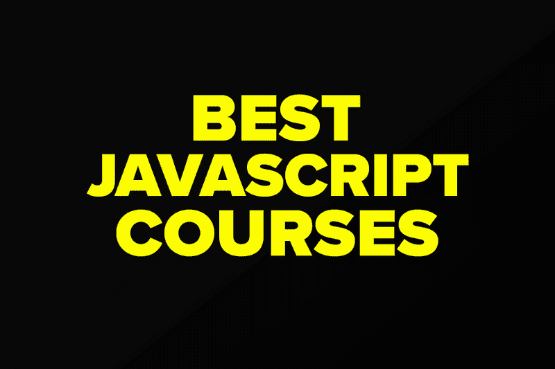 Picture of text saying best Javascript courses
