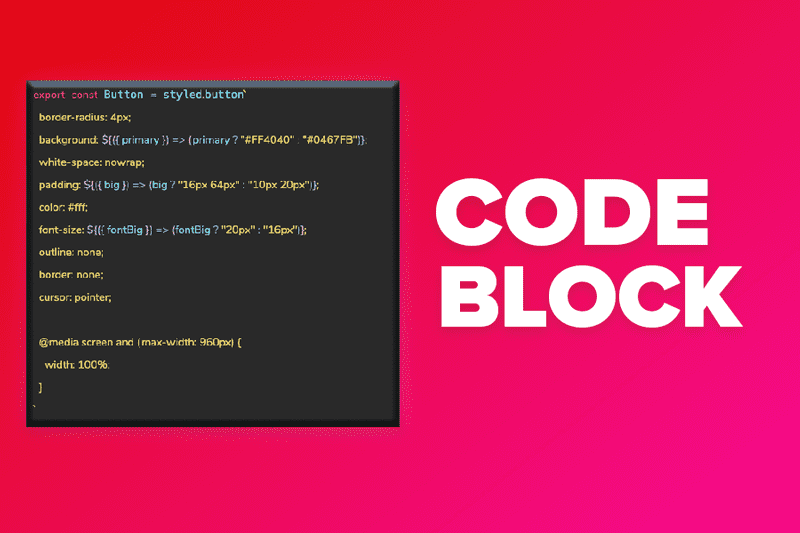 Picture of a code block with a pink background